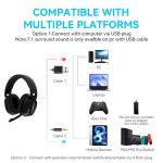 Headphones GT100 Noise Cancelling 2.4G Wireless Headset Over Ear 5.4 Earphone